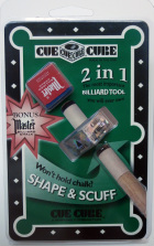 Master Chalk Original Cue Cube Scuffer Shaper Tool Pool Cue Tip tool Nickel 